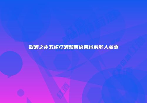 烈酒之夜五杯红酒和两倍香槟的醉人故事