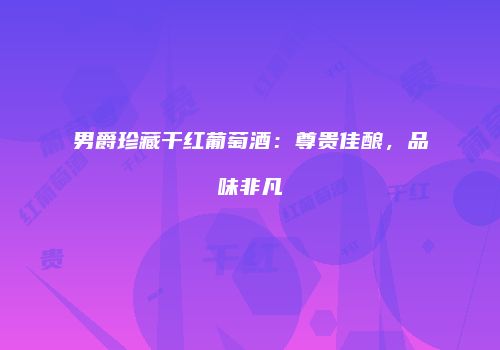 男爵珍藏干红葡萄酒：尊贵佳酿，品味非凡
