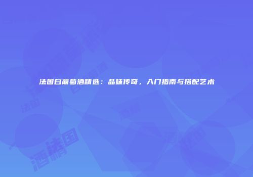 法国白葡萄酒精选：品味传奇，入门指南与搭配艺术