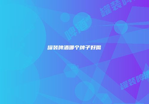 罐装啤酒哪个牌子好喝