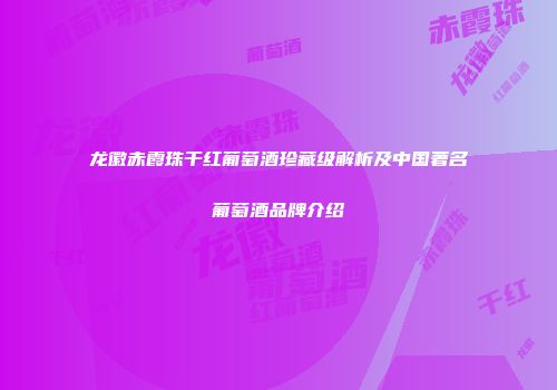 龙徽赤霞珠干红葡萄酒珍藏级解析及中国著名葡萄酒品牌介绍