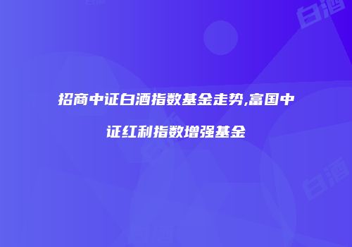 招商中证白酒指数基金走势,富国中证红利指数增强基金