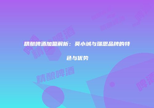 精酿啤酒加盟解析：莫小城与瑞恩品牌的特色与优势