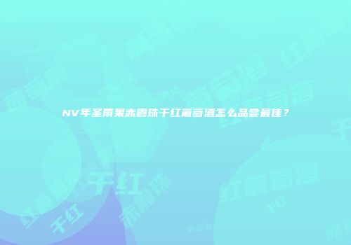 NV年圣雨果赤霞珠干红葡萄酒怎么品尝最佳？