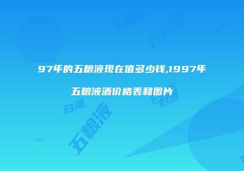 97年的五粮液现在值多少钱,1997年五粮液酒价格表和图片