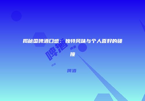 揭秘国啤酒口感：独特风味与个人喜好的碰撞