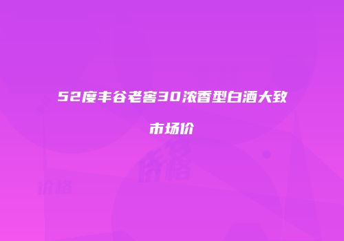 52度丰谷老窖30浓香型白酒大致市场价