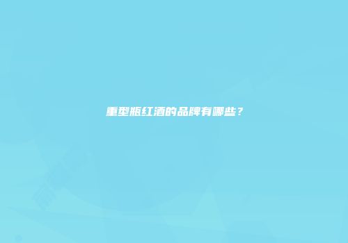 重型瓶红酒的品牌有哪些？