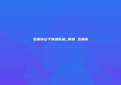五粮液坛子烤酒价格_烤酒 五粮液