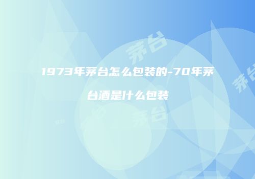 1973年茅台怎么包装的-70年茅台酒是什么包装