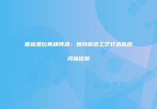 香格里拉青稞啤酒：独特酿造工艺打造高原风味佳酿