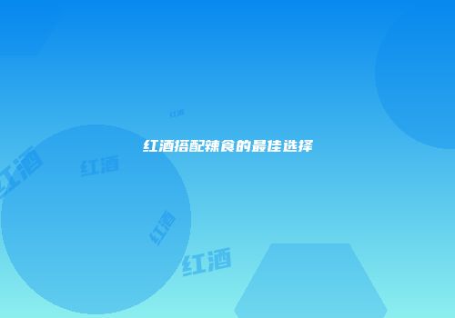 红酒搭配辣食的最佳选择