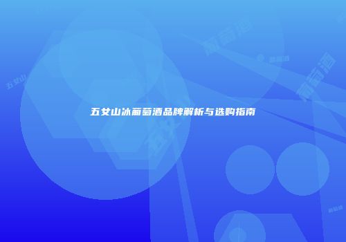 五女山冰葡萄酒品牌解析与选购指南