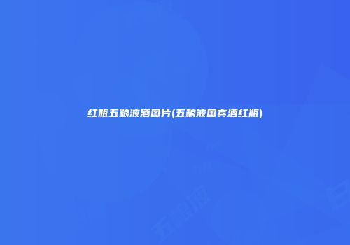 红瓶五粮液酒图片(五粮液国宾酒红瓶)