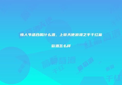 情人节适合喝什么酒，上帝天使浪漫之手干红葡萄酒怎么样