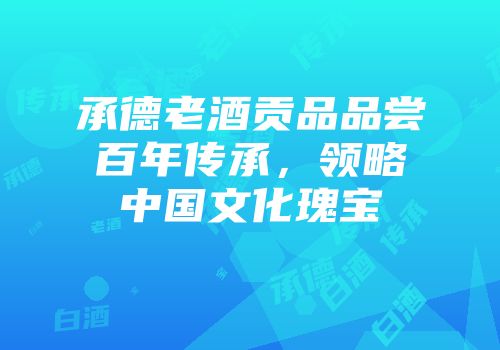 承德老酒贡品品尝百年传承，领略中国文化瑰宝