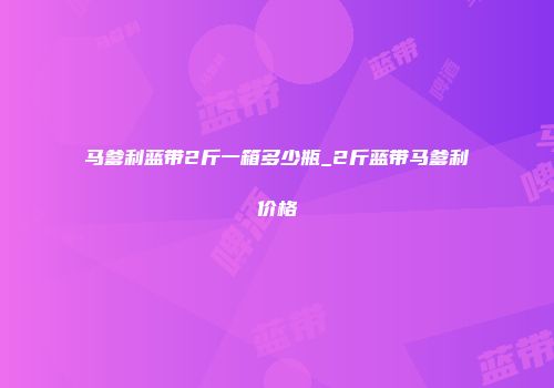 马爹利蓝带2斤一箱多少瓶_2斤蓝带马爹利价格