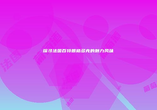 探寻法国百特朗格多克的魅力风味