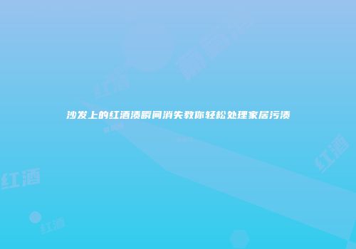 沙发上的红酒渍瞬间消失教你轻松处理家居污渍