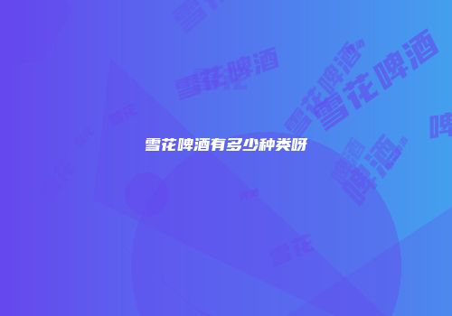雪花啤酒有多少种类呀