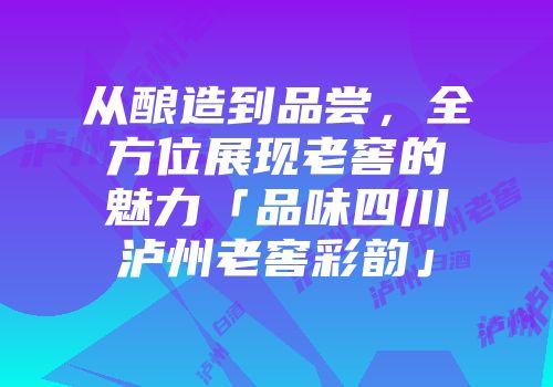 从酿造到品尝，全方位展现老窖的魅力「品味四川泸州老窖彩韵」