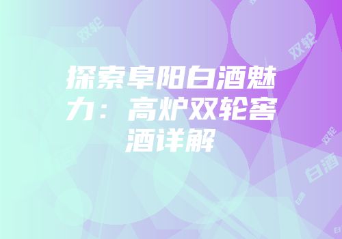 探索阜阳白酒魅力：高炉双轮窖酒详解