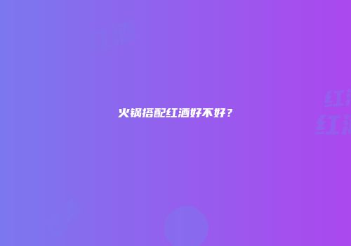 火锅搭配红酒好不好？