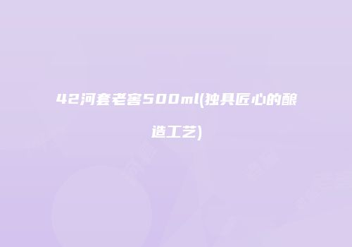 42河套老窖500ml(独具匠心的酿造工艺)