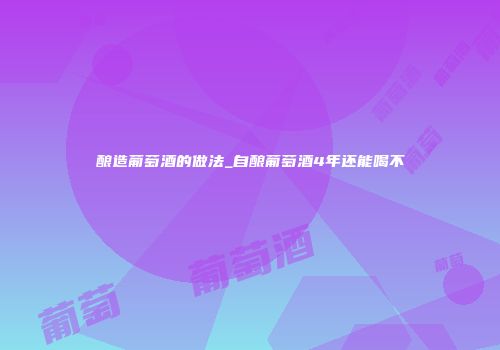 酿造葡萄酒的做法_自酿葡萄酒4年还能喝不