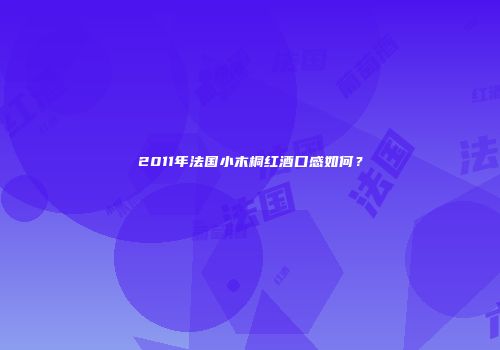 2011年法国小木桐红酒口感如何？