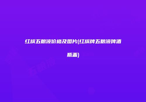红旗五粮液价格及图片(红旗牌五粮液啤酒瓶盖)