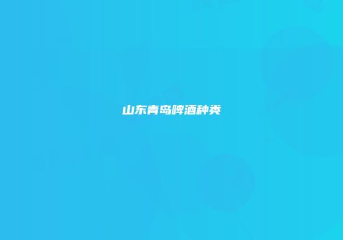 山东青岛啤酒种类
