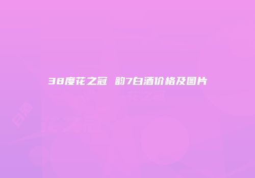38度花之冠 韵7白酒价格及图片
