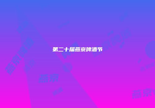 第二十届燕京啤酒节