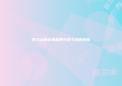 贺兰山葡萄酒品牌特色与品质解析