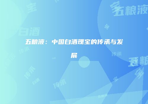 五粮液：中国白酒瑰宝的传承与发展