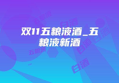 双11五粮液酒_五粮液新酒