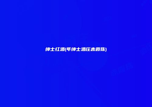 绅士红酒(年绅士酒庄赤霞珠)