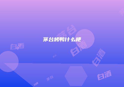 茅台烤鸭什么梗
