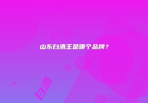山东白酒王是哪个品牌？