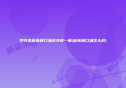 劳特金蓝莓利口酒多少钱一瓶(蓝莓利口酒怎么样)