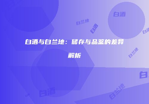 白酒与白兰地：储存与品鉴的差异解析