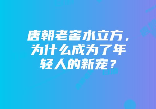 唐朝老窖水立方，为什么成为了年轻人的新宠？