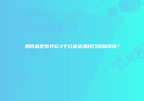 如何品尝紫轩彩3干红葡萄酒的口感和风味？