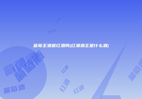 蓝莓王酒是红酒吗(红酒酒王是什么酒)