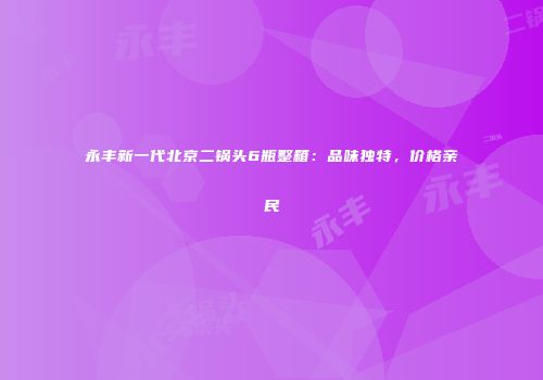 永丰新一代北京二锅头6瓶整箱：品味独特，价格亲民