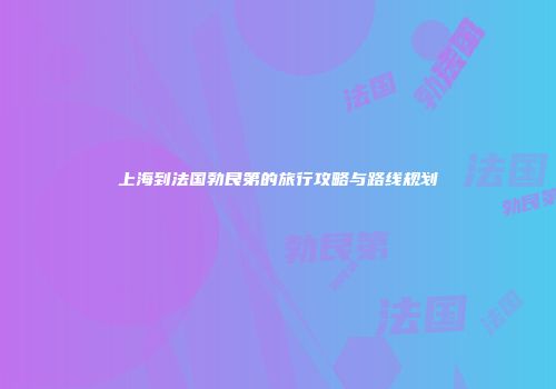 上海到法国勃艮第的旅行攻略与路线规划