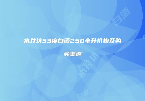 水井坊53度白酒250毫升价格及购买渠道