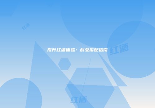 提升红酒体验：创意搭配指南