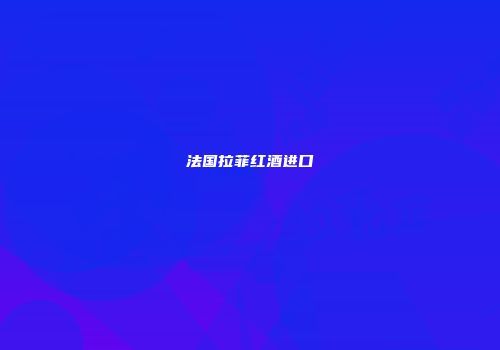 法国拉菲红酒进口
